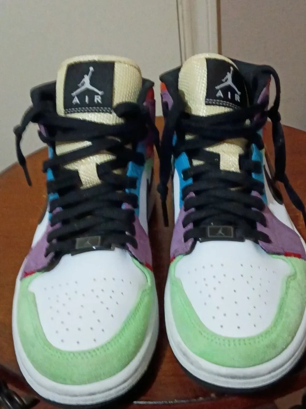 Nike Air Jordan 1 Mid SE Shoes Womens Size 7.5 Lightbulb Multicolor CW1140-100 - Picture 5 of 13